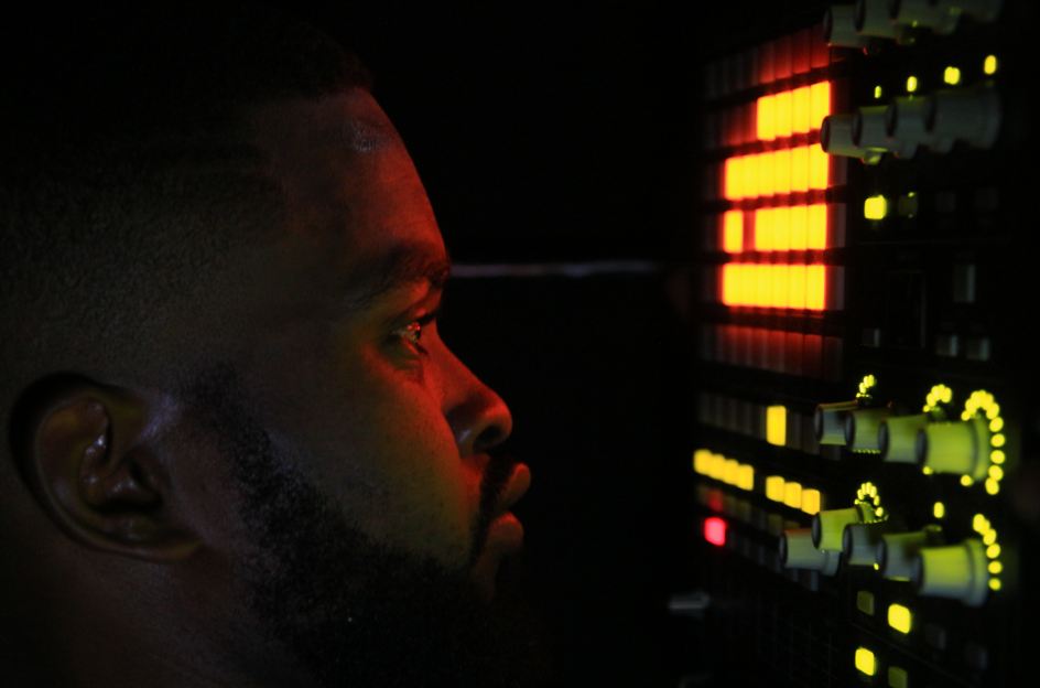 Monexus at the console, photographed for his Wikipedia article